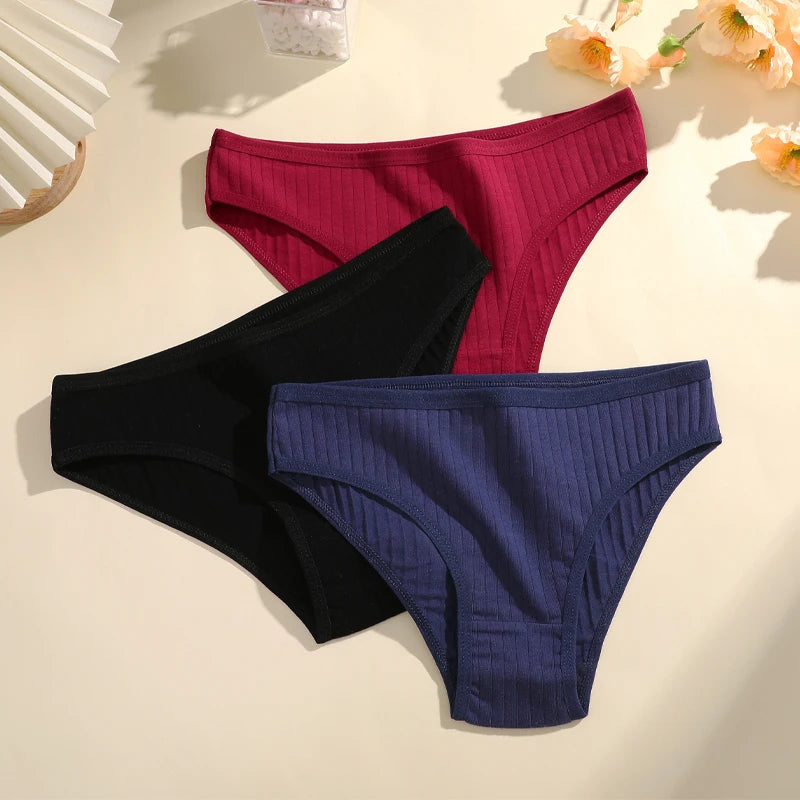Cotton Striped Underwear for Women (Pack of 4)