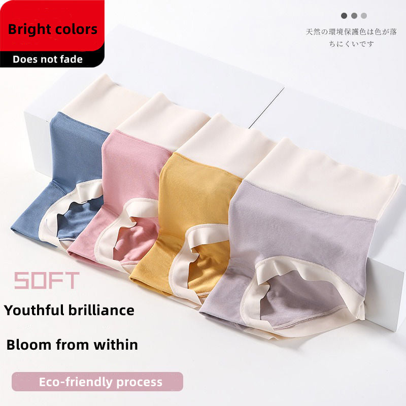 Women's high-waisted high-elastic cotton underwear anti-bacterial