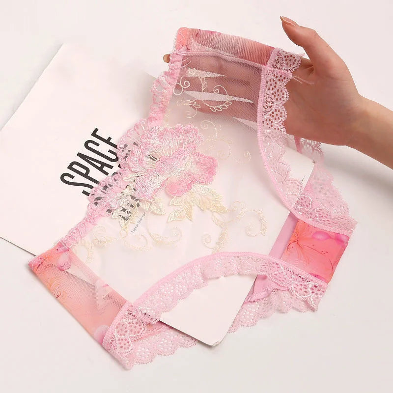 Lace flower Embroidered Seamless Panties ๐ธ