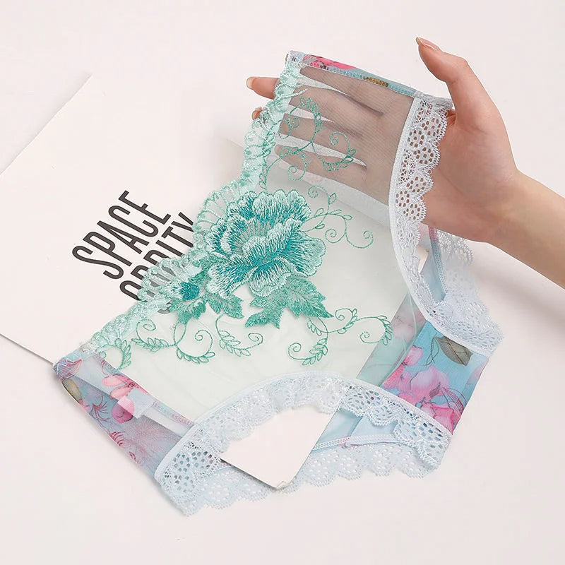 Lace flower Embroidered Seamless Panties ๐ธ