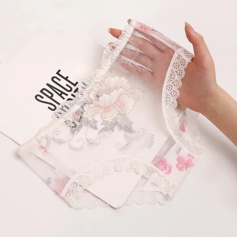 Lace flower Embroidered Seamless Panties ๐ธ