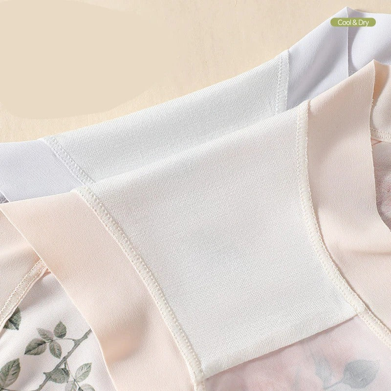 Printed Underwear Ice Silk Comfortable Briefs