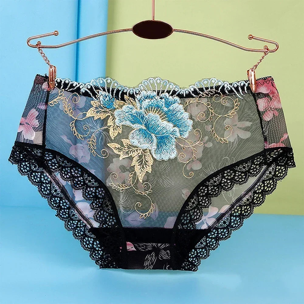 Lace flower Embroidered Seamless Panties ๐ธ