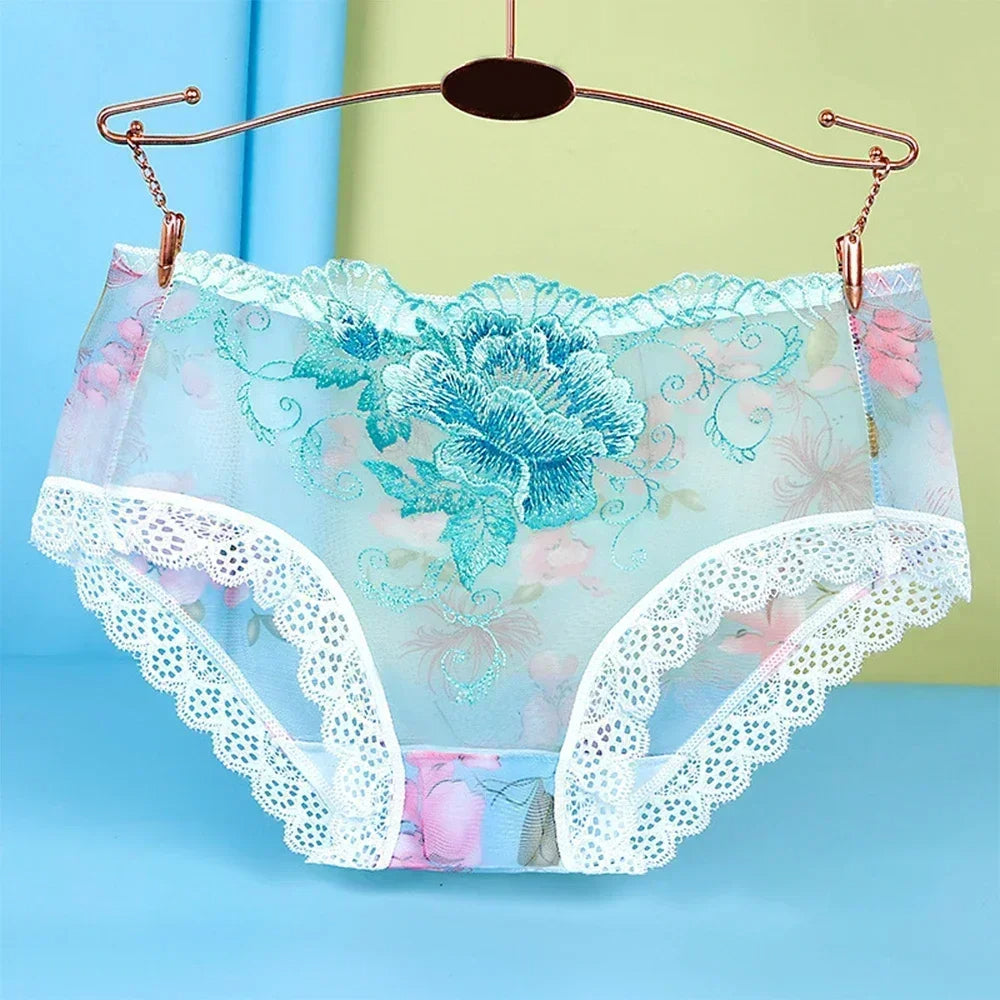 Lace flower Embroidered Seamless Panties ๐ธ