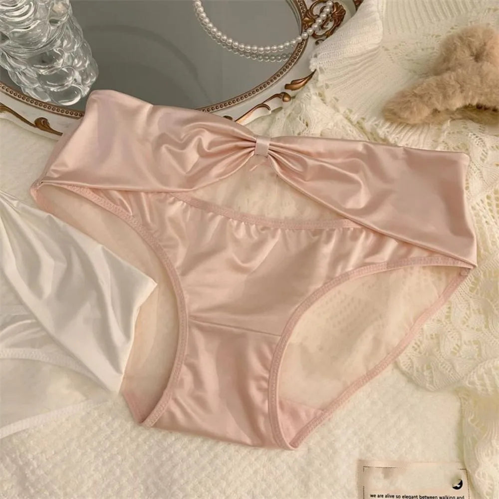Girls Panties French Satin Women's Hollow Underwear 2024