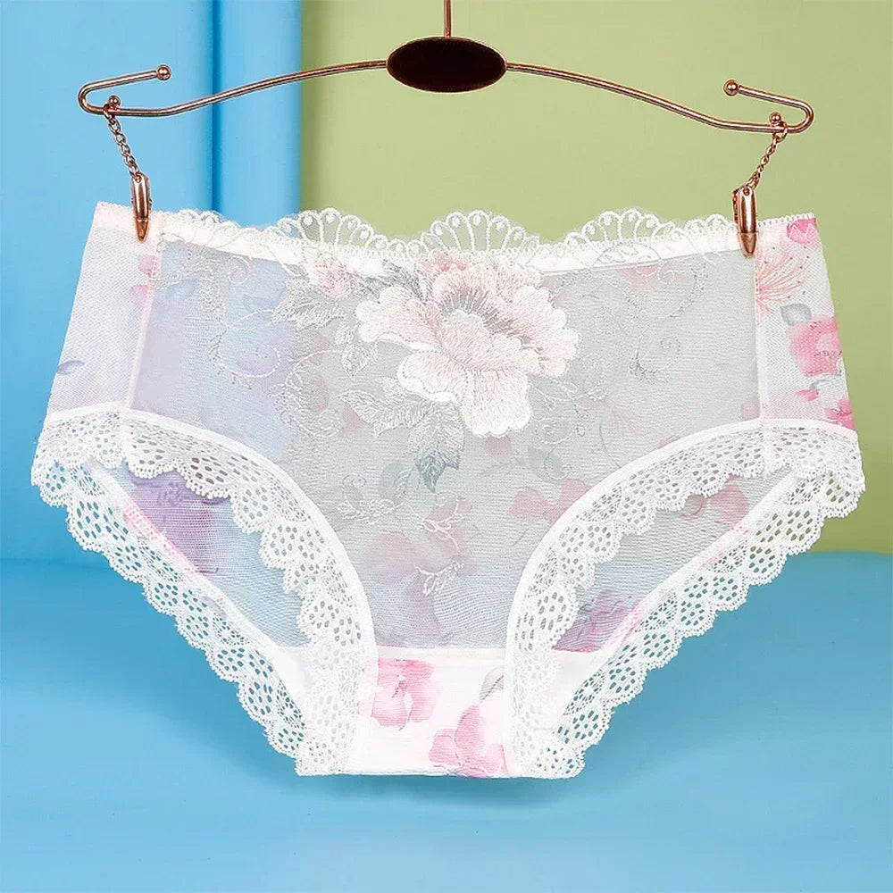 Lace flower Embroidered Seamless Panties ๐ธ