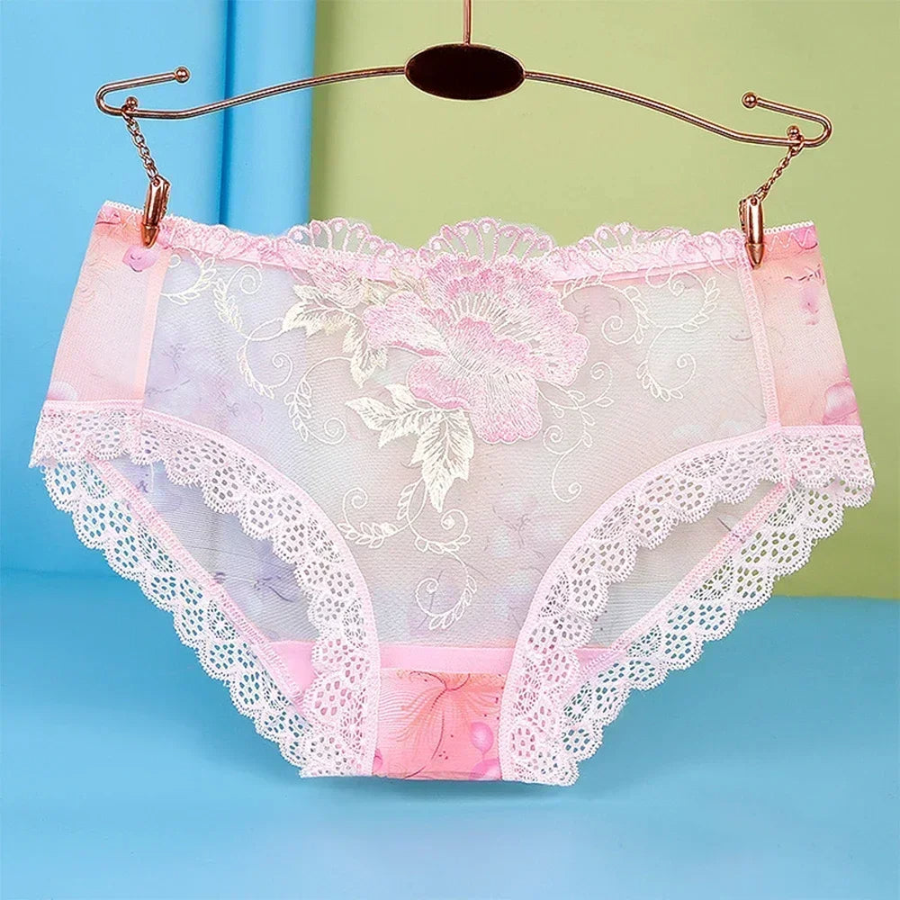 Lace flower Embroidered Seamless Panties ๐ธ