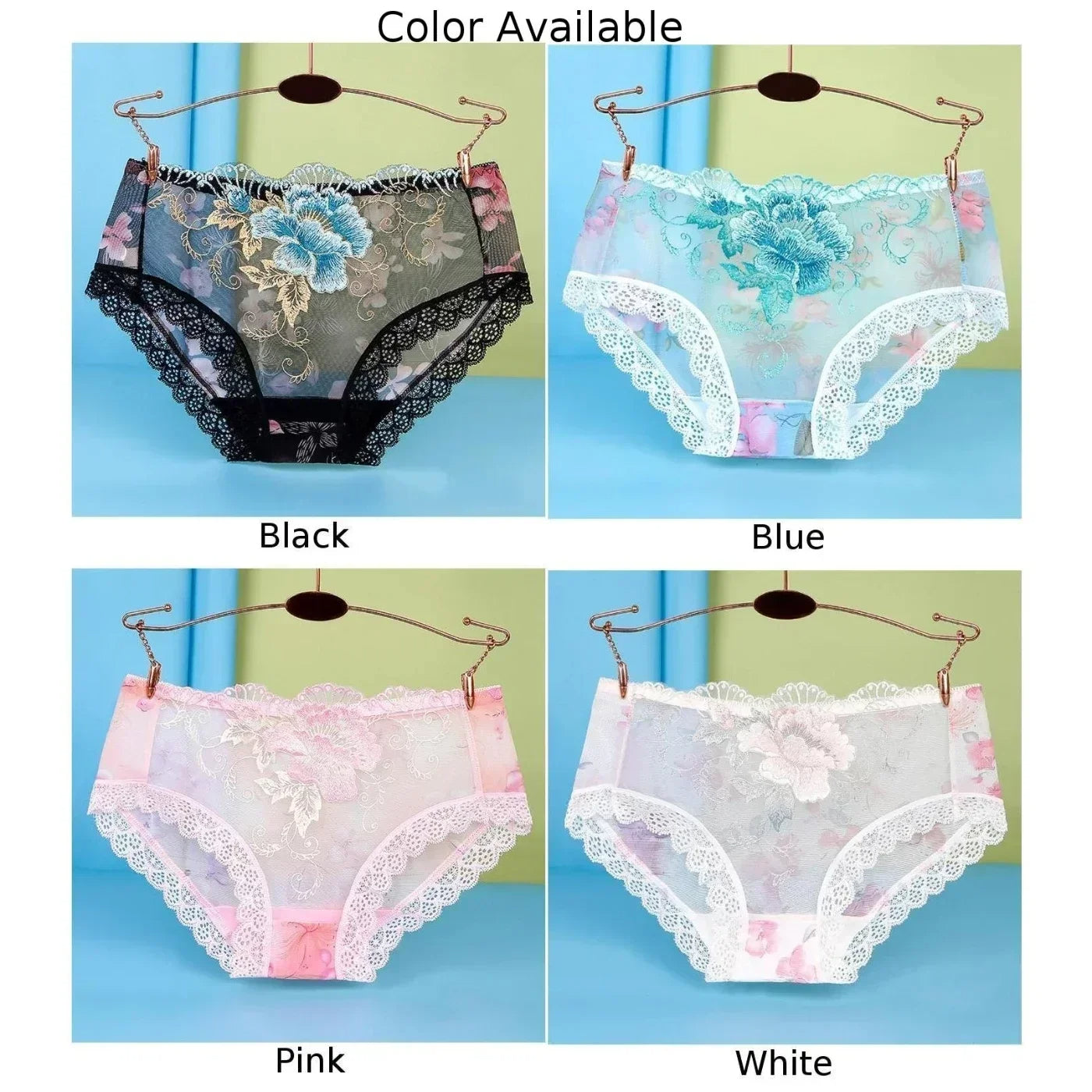 Lace flower Embroidered Seamless Panties ๐ธ