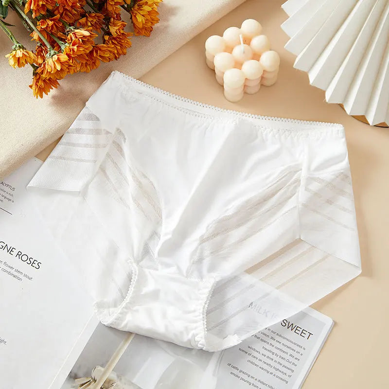 BreatheFit Lace High-Waist Briefs β Summer Tummy Control π«