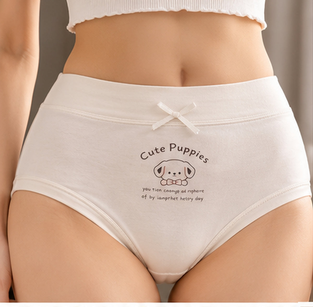 Intimate Thread Cute Puppy cotton bow panties packs