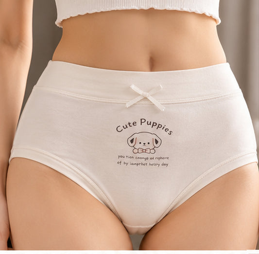 Intimate Thread Cute Puppy cotton bow panties packs