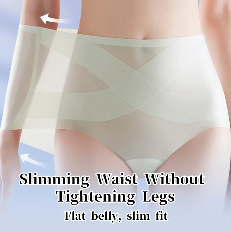 High waist Panties Ice Silk Ladies Panty Traceless Briefs