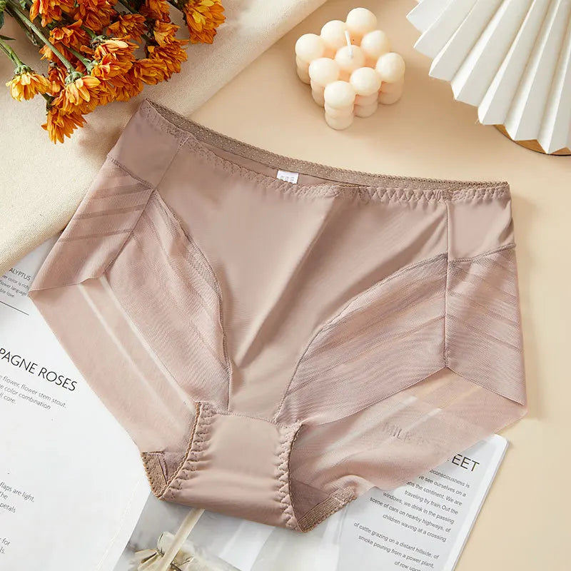 BreatheFit Lace High-Waist Briefs – Summer Tummy Control 💫