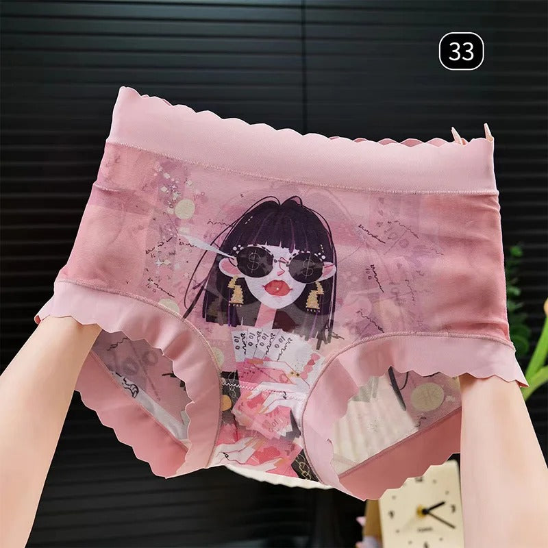 Beauty Patterned Lace Underwear For Women Thin Transparent High Elasticity Panties