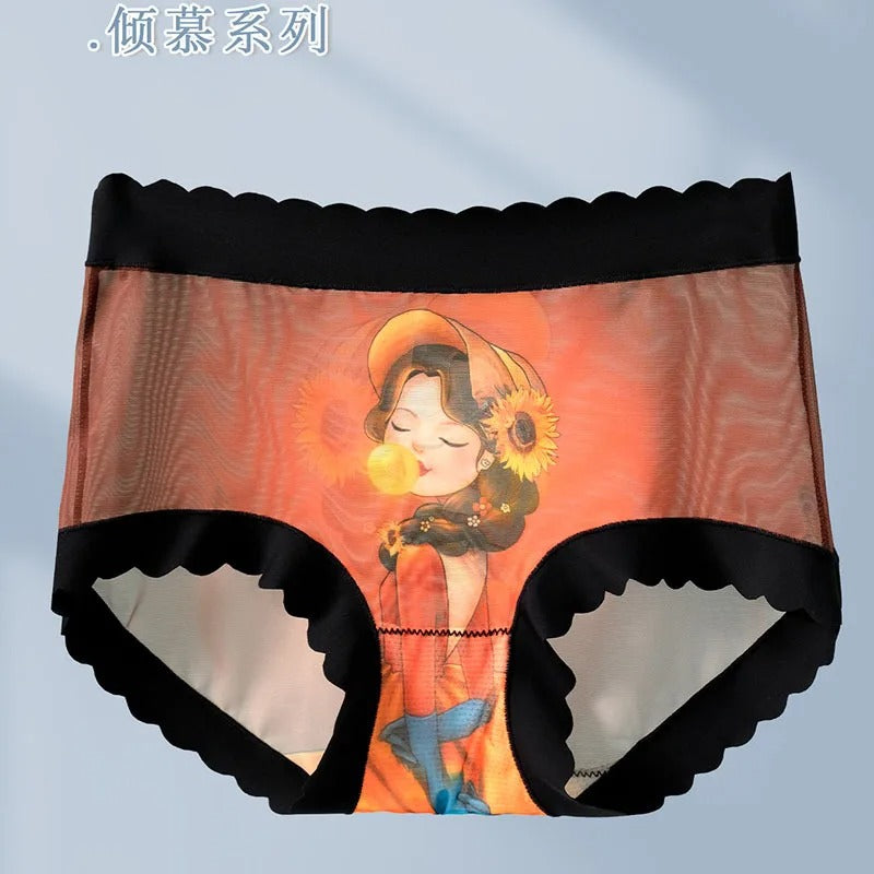 Beauty Patterned Lace Underwear For Women Thin Transparent High Elasticity Panties