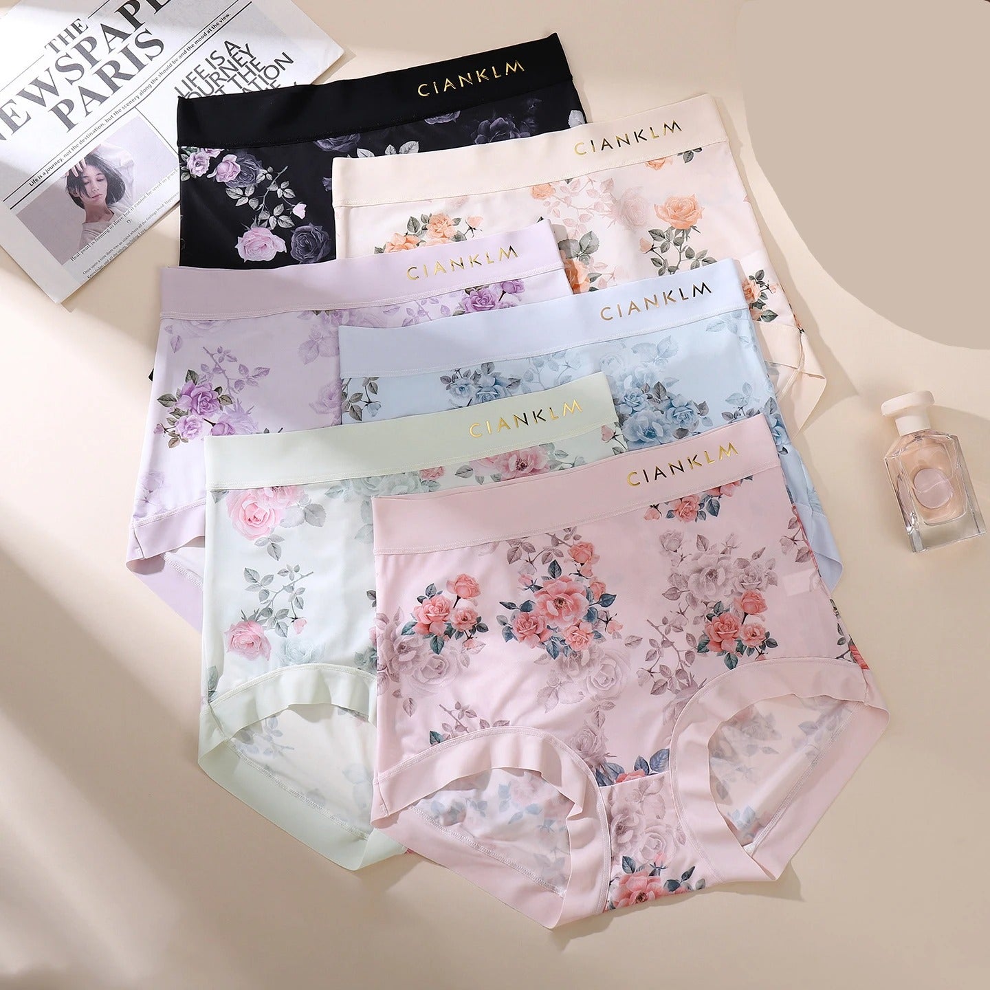 Printed Underwear Ice Silk Comfortable Briefs