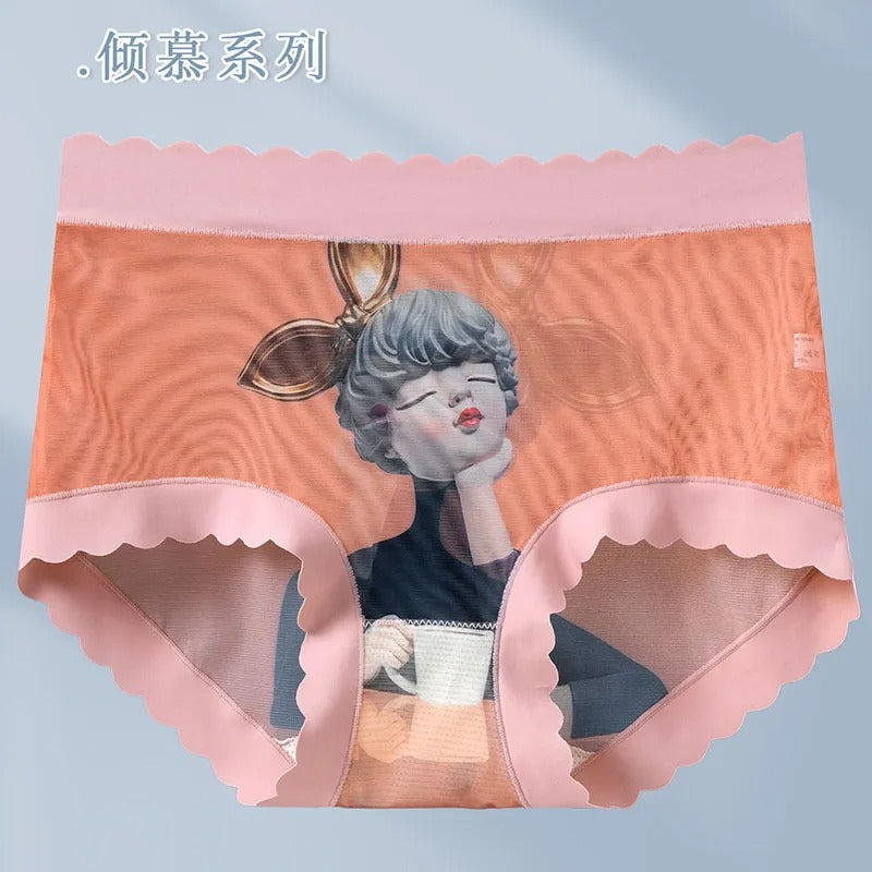 Beauty Patterned Lace Underwear For Women Thin Transparent High Elasticity Panties
