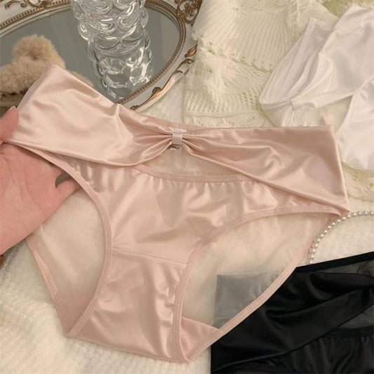 Girls Panties French Satin Women's Hollow Underwear 2024