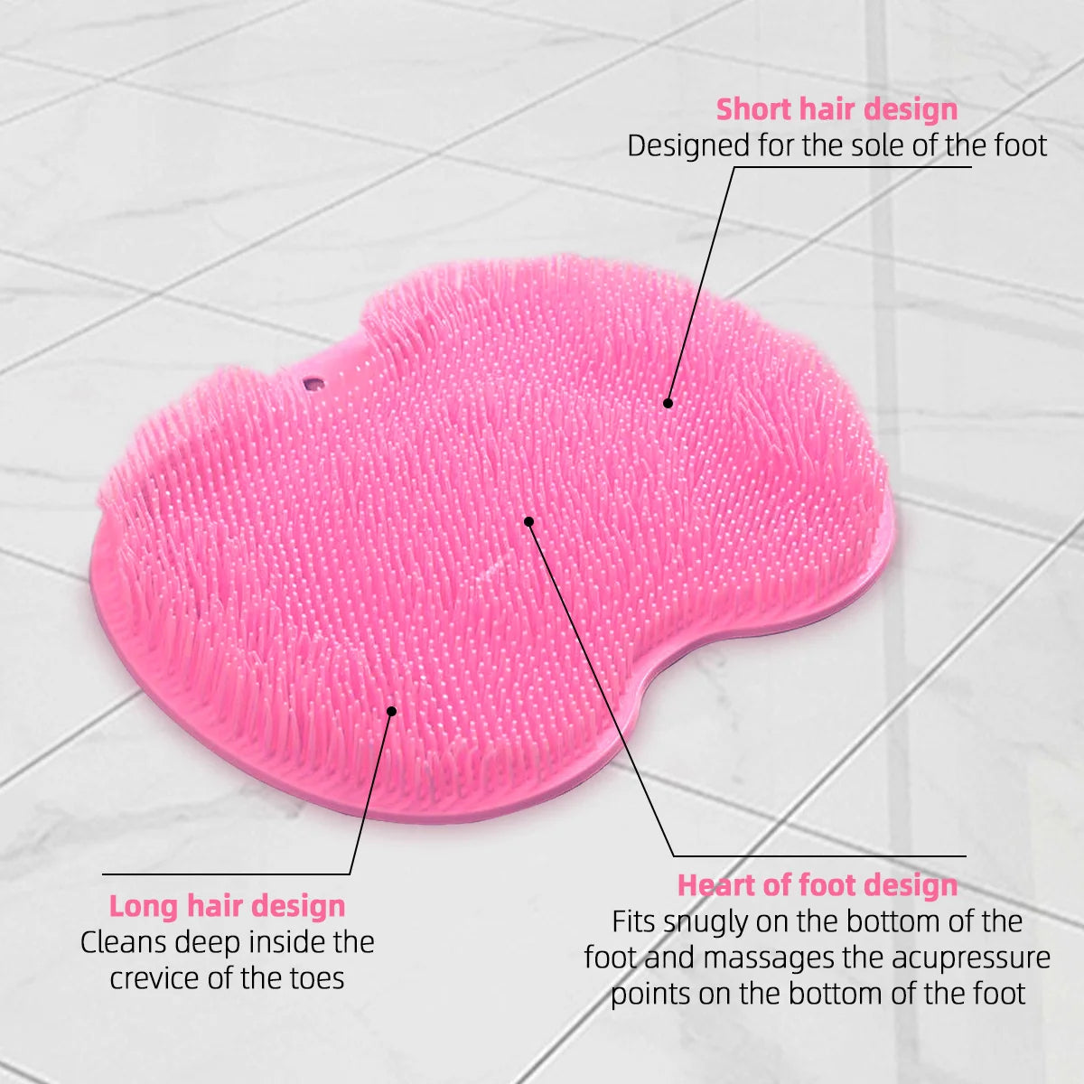 Silicone Shower Foot Scrubber Mat